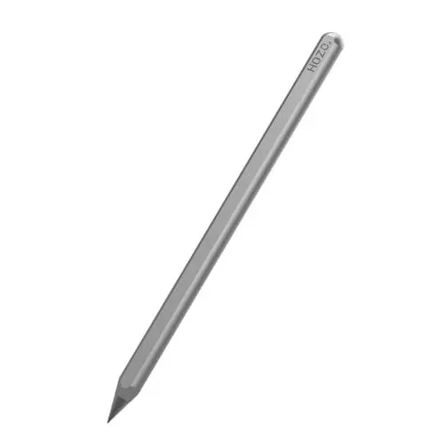 Produktbild: HOZO NeoRulerGO Klassisches Elegantes Design Metallbleistift mit 2 Austauschbaren Minen, Wiederverwendbarer Immerwährender Bleistift für Entwürfe, Kunst und Zeichnen - Aluminiumlegierung Material