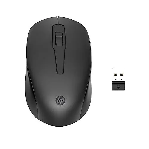 Produktbild: HP 150 kabellose Maus, 1.600 DPI, Linkshänder, Rechtshänder, USB-A Dongle, Schwarz único