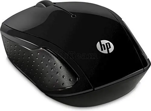 Produktbild: HP 200 (X6W31AA) kabellose Maus (1.000 dpi, 3 Tasten, Scrollrad, USB dongle) schwarz