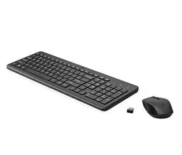 Produktbild: HP 330 Wireless Maus & Tastatur, QWERTZ, USB-A Dongle, 2,4-GHz Kabellos, 1600 DPI, Schwarz