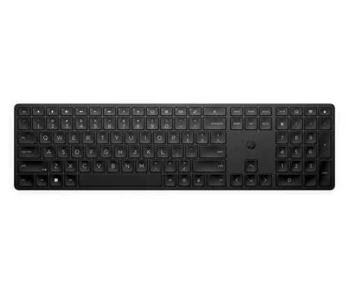 Produktbild: HP 450 Programmierbare Wireless-Tastatur | QWERTZ Layout | USB Dongle | 20 programmierbare Tasten | bis zu 20 Monate Betriebsdauer | 2 x AAA-Batterien inkl. | Schwarz
