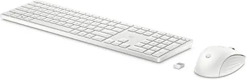 Produktbild: HP 650 kabellose Tastatur und Maus Bundle (20 programmierbare Tasten, QWERTZ Layout, 4.000 DPI, USB Dongle, 3 Tasten, Scrollrad) Weiß