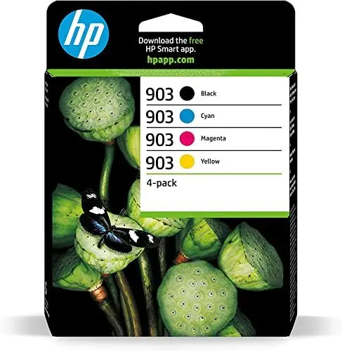 Produktbild: HP 903 (6ZC73AE) Multipack Original Druckerpatronen 1xBlau, 1xRot, 1xGelb, 1xSchwarz für HP OfficeJet 6950, 6951 HP OfficeJet Pro 6960, 6970, 6974
