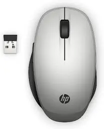 Produktbild: HP Dual Mode Maus (Smart TV Maus, AES verschlüsselt, Bluetooth, USB-Dongle, bis 3600 dpi) silber