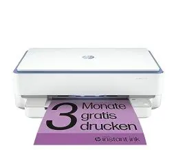 Produktbild: HP ENVY 6010e Multifunktionsdrucker, 6 Monate gratis drucken mit HP Instant Ink inklusive, HP+, Drucker, Scanner, Kopierer, WLAN, Airprint, Blau