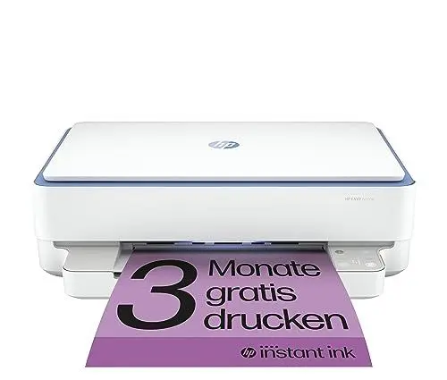 Produktbild: HP ENVY 6010e Multifunktionsdrucker, 6 Monate gratis drucken mit HP Instant Ink inklusive, HP+, Drucker, Scanner, Kopierer, WLAN, Airprint, Blau