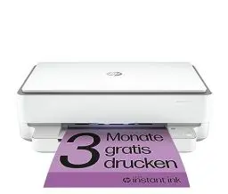Produktbild: HP ENVY 6020e Multifunktionsdrucker, 6 Monate gratis drucken mit HP Instant Ink inklusive, HP+, Drucker, Scanner, Kopierer, WLAN, Airprint
