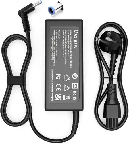 Produktbild: HP Laptop Ladekabel Ladegerät 45W 65W für HP Elitebook Probook 430 440 450 455 470 250 G3 G4 G5 G6 G7 Pavilion Spectre Envy X360 11 13 15 HP Stream 19.5V 2.31A AC Adapter Netzteil (4.5 * 3.0mm)