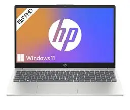 Produktbild: HP Laptop | 15,6 Zoll (39,6 cm) FHD IPS Display | AMD Ryzen 5 7520U | 16 GB LPDDR5-6400 MHz RAM | 512 GB SSD | AMD Radeon-Grafik | Windows 11 Home | QWERTZ Tastatur | silber | mit HP Fast Charge