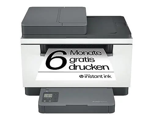 Produktbild: HP LaserJet MFP M234sdne Multifunktionslaserdrucker, 6 Monate gratis drucken mit HP Instant Ink inklusive, HP+, Drucker, Scanner, Kopierer, Vorlageneinzug, LAN, Duplex, Grau, Weiß