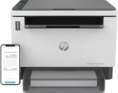 Produktbild: HP Laserjet Tank MFP 1604w Multifunktions-Laserdrucker (Drucker, Scanner, Kopierer) mit Dual-Band-Wi-Fi, BTLE, inklusive Original HP Toner für bis zu 5000 Seiten, 22 Seiten/Min, 600x600 dpi, weiß