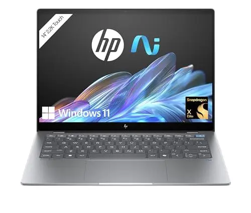 Produktbild: HP OmniBook X Next Gen AI Laptop | Qualcomm Snapdragon X Elite X1E-78-100 (12C) mit dedizierte NPU für KI | 45 NPU TOPS | Copilot+ | 14