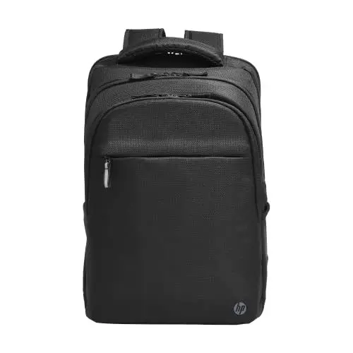 Produktbild: HP Professional 17,3 Zoll Laptop-Rucksack, wasserabweisend, RFID-Schutz, recycelte Materialien, verschließbare Doppelreißverschlüsse, für Laptops bis 17,3 Zoll, Schwarz