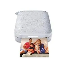 Produktbild: HP Sprocket Mobiler Fotodrucker (Drucken ohne Tinte, Bluetooth, 5 x 7,6 cm Ausdrucke) Luna Pearl 3