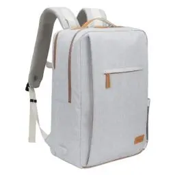 Produktbild: Hp hope Laptop Rucksack Damen Herren für Reisen, Durable Rucksäcke mit USB-Ladeanschluss, passt 17-Zoll-Laptop, wasserdicht, Arbeit Handgepäck Business Weekender Tasche Weißgrau 26L