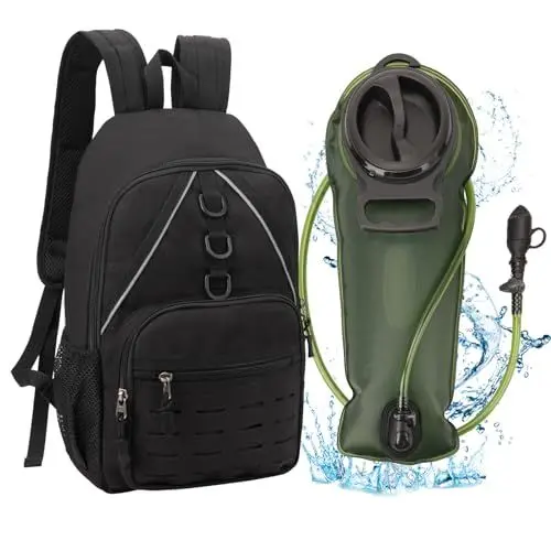 Produktbild: Hp hope Trinkrucksack mit Wasserblase, 12l Fahrradrucksack mit Trinkblase 2l, BPA-frei , Laufen Rucksack, Wanderrucksack für Laufen, Wandern, Fahrrad, Camping, Outdoor