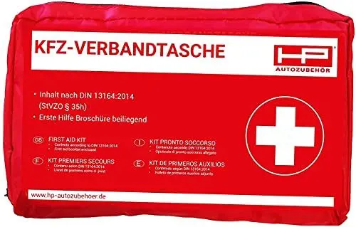 Produktbild: HP-Autozubehör 10039 KFZ - Verbandtasche in Rot - Mindesthaltbarkeit min. 4 Jahre