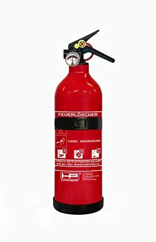 Produktbild: HP-Autozubehör 10151 Auto Feuerlöscher ABC 1kg Pulverlöscher nach DIN EN 3, Rot