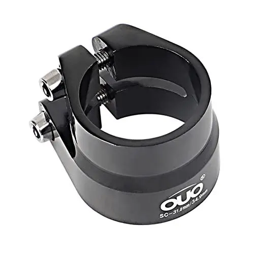 Produktbild: HpLive Fahrrad-Sattelstützenklemme, doppellagige Sattelklemme, Fahrrad-Sattelstützen-Rohr-Clip, 31,6 mm/34,9 mm, für Mountainbike, Rennrad