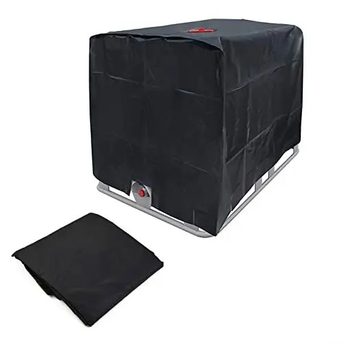 Produktbild: HpLive IBC Tank Abdeckung, Anti-UV Schutzhülle für Wassertank 600L Schutzabdeckung, Wasserdichte Abdeckung für IBC-Tank Behälter Regenwassertank, 120x80x100cm Schwarz