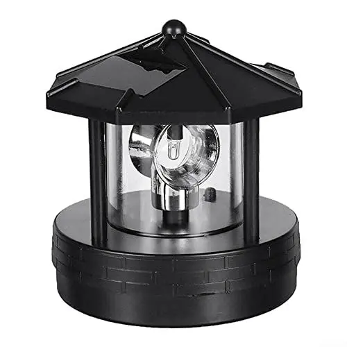 Produktbild: HpLive Solar LED Rotierende Wasserdicht Leuchtturm, für 360 Grad drehbare Lampe, LED Solar Gartenleuchten Dekorative Lampe für Garten Rasen Patio