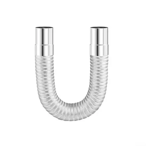 Produktbild: Für HPLIVE Ø 50 mm Ofenrohr, Edelstahl-Ellenbogen, Holzofenrohr, Kaminauskleidung, gebogen, Multi-Rauchrohr, Ofenrohr, Dehnung 50 mm