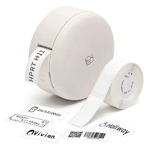 Produktbild: HPRT H11 Etikettiergerät Bluetooth Etikettendrucker | Mini Tragbarer Beschriftungsgerät Selbstklebend | USB-Schnellladung Labeldrucker für Zuhause Büro Kleines Geschäft | Labelmaker für IOS&Android