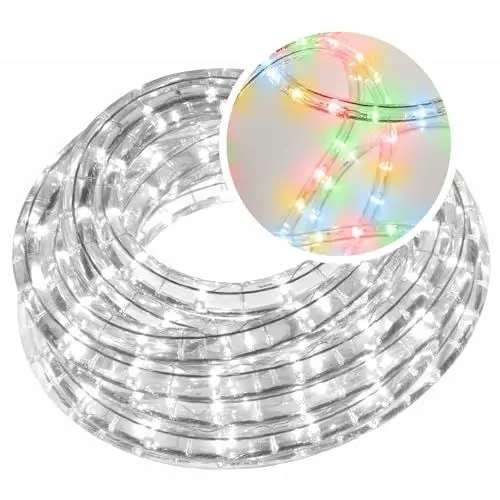 Produktbild: HQ-Power LED-Lichtschlauch, Lichterschlauch außen wetterfest, Lichtschlauch LED, Lichterkette Schlauch, LED Schlauch, Weihnachten, Party, flexibel, Dekoration, 36 LEDs/Meter, Controller, bunt, 20 m