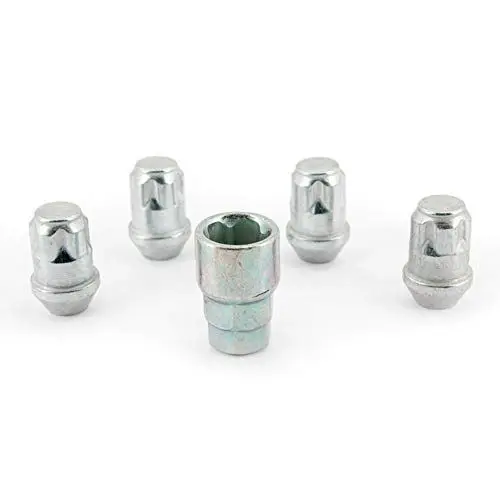 Produktbild: H&R Felgenschloss-Set M12x1.50 Kegelbund - 4 Felgenschloss-Muttern inkl. Adapter