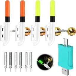 Produktbild: HRGOYY 4pcs Angeln Alarm Glocke, Nachtlicht Knicklicht Angeln, Wasserdicht Licht Sticks mit Schnalle, Led Bissanzeiger Rutenspitze, Nachtangeln Biss Alarm für Angelrute