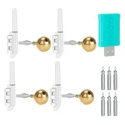 Produktbild: HRGOYY 4pcs Angeln Alarm Glocke, Nachtlicht Knicklicht Angeln, Wasserdicht Licht Sticks mit Schnalle, Led Bissanzeiger Rutenspitze, Nachtangeln Biss Alarm für Angelrute （Upgrade Version）