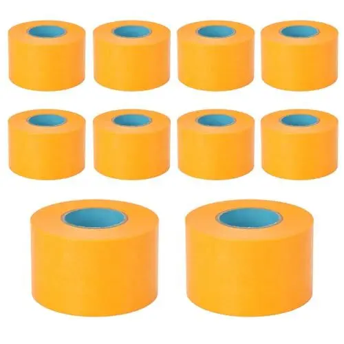 Produktbild: HRKVSK 10 Rollen Goldband Klebeband, 50mm x 50m Malerkrepp Kreppband Wasserfest, Leicht zu Schälen, Abklebeband Lackieren Auto, Abklebeband Maler Gold Abdeckband für Dekorative Autolackierung