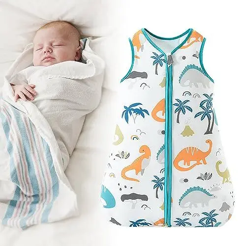 Produktbild: HRKVSK Schlafsack Baby Winter, Baby Schlafsack Neugeboren Winter, Kinder Ganzjahres Schalfsack Schlafanzug, Tragbare Decke Ohne Ärmel Schlafsac für Jungen Mädchen Neugeborene 6-12 Monate