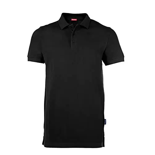 Produktbild: HRM Herren Heavy Performance Polo, schwarz, Gr. 4XL I Premium Polo Shirt Herren I Basic Polohemd bis 60°C waschbar I Hochwertige & nachhaltige Herren-Bekleidung I Workwear