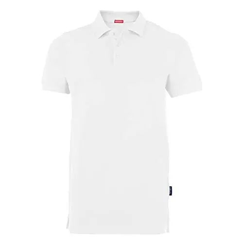 Produktbild: HRM Herren Heavy Performance Polo, weiß, Gr. L I Premium Polo Shirt Herren I Basic Polohemd bis 60°C waschbar I Hochwertige & nachhaltige Herren-Bekleidung I Workwear