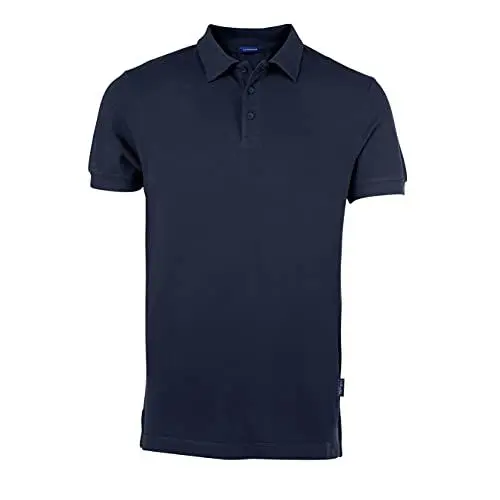 Produktbild: HRM Luxury Polo für Herren, Navy, Gr. L - Premium Poloshirt aus 100% Baumwolle - Basic Polohemd bis 60°C Farbecht Waschbar - Hochwertige & Nachhaltige Bekleidung