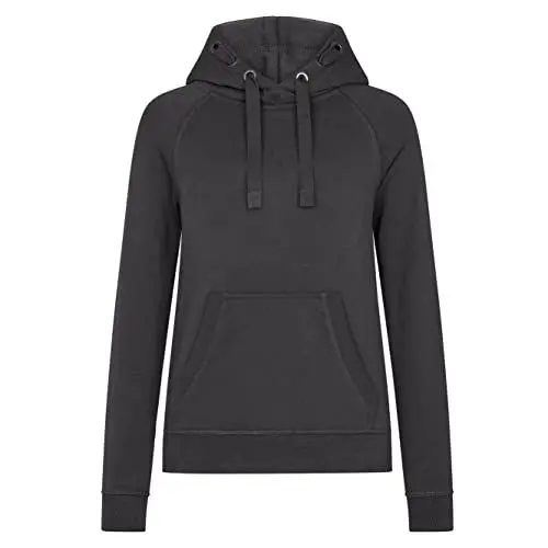 Produktbild: HRM Unisex 2005 Kid‘s Premium Raglan Hoody, dunkelgrau I Fair Trade Hoodie Kinder mit Kapuze, 320 g/m² I Aus 70% Baumwolle & 30% recyceltem Polyester, Darkgrey, 128