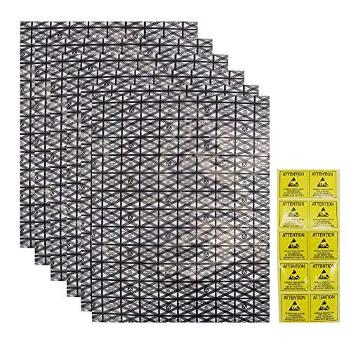 Produktbild: HRX Package 20 Stück Große Antistatische Beutel mit Antistatischem Aufkleber, 30x40cm Open Top ESD Tüten Antistatikbeutel für Motherboard Grafikkarten Festplatten