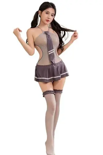 Produktbild: HRYHWASE Japanisches Schulmädchen Cosplay Perspektive Versuchung Uniform Niedlicher Anime Matrosenanzug Schuluniform Unterwäsche Set