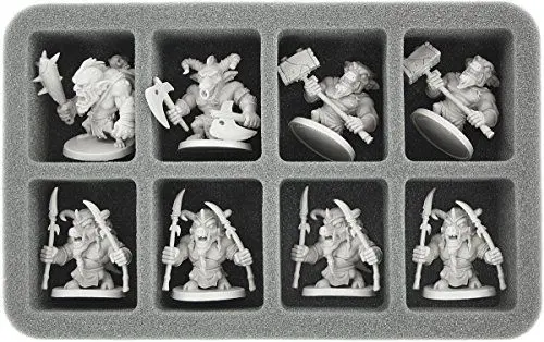 Produktbild: HS050AQ02 50 mm Half-Size Schaumstoff kompatibel mit 8 große Arcadia Quest Figuren