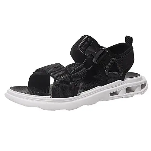 Produktbild: Hsternexy Sandalen Herren Sommer Geschlossene Wanderschuhe Pantoletten Sport Lässige Outdoor Sportsandalen Freizeit Trekkingsandalen Strand Outdoorsandalen Leder Bequeme Sommerschuhe