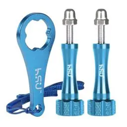 Produktbild: HSU Aluminiumlegierung Daumenschrauben Set für GoPro, Verlängerungslänge Schrauben für Hero 12/11/10/9/8/7/6/5/4/3 Action-Kameras(Blau)