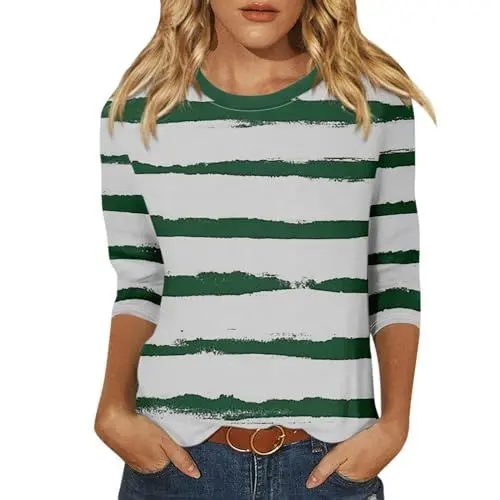 Produktbild: Bluse Lang Damen,Sonnenlit Kurzärmliges Sportliches T-Shirt Mit V-Ausschnitt Roter Hoodie Leinen Bluse Weekday Oberteile Women Pullover Hemd Shirt Damen(Grün,M)