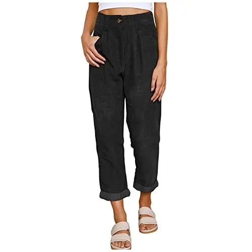 Produktbild: Cordhose Damen Only,Joggoinghosen Damen Weite Sporthosen Lang Hosen Baggy Jogginghose High Waist Freizeithosen Sweathose Mit Taschen