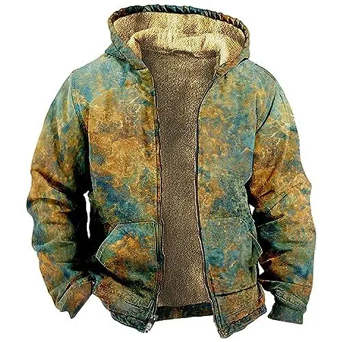 Produktbild: HSUAYEUD Herren College Jacke,Jacke Mann Winter Weste Anzug Herren Grau Rennrad Regenjacke Herren Kaschmir Mantel Herren Winter Westen Herren Running Jacket Men(L,Grün)