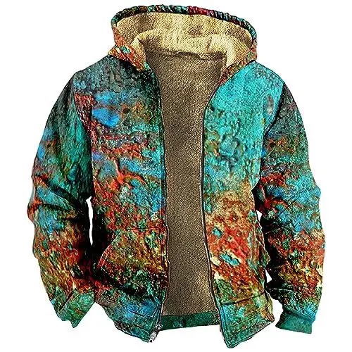 Produktbild: HSUAYEUD Herren Steppjacke Mit Kapuze,Mantel Herren Slim Fit Business Wollmantel Herren Regenjacken Für Männer Herren Anzug Jacke Sommer V Pullover Herren Men's Coats(4XL,Cyan)