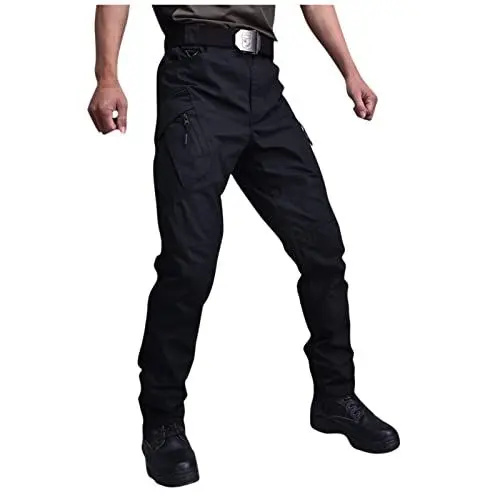 Produktbild: Arbeitshose Outdoor Hose Schnittschutzhose Herren Cargo Hose Taktische Hose Camouflage Hose Herren Hose Herren Cargo Outdoorhose Herren Wasserdicht Jagdhose Herren Jagdhose Schwarz M