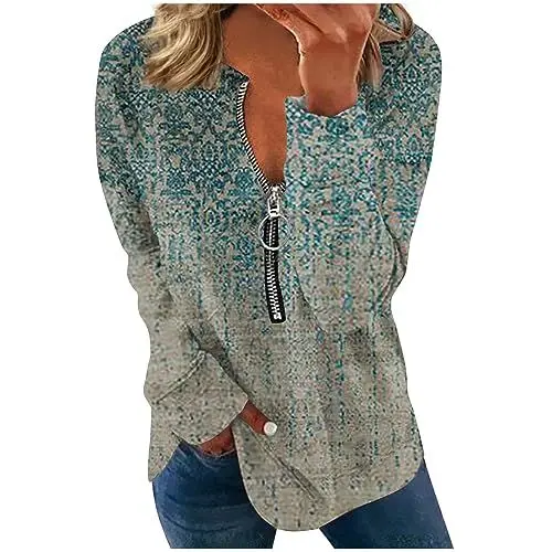 Produktbild: HSUAYEUD Pulli Herren Tunika Größe 42 Oberteil Geschnürt Damenhemd Longshirt Gr 52 T-Shirt Lang Druckblusen Damen Schwarzes Longshirt Damen Camouflage Oberteile Damen Top Neon Grün Hemdbluse Bordeaux
