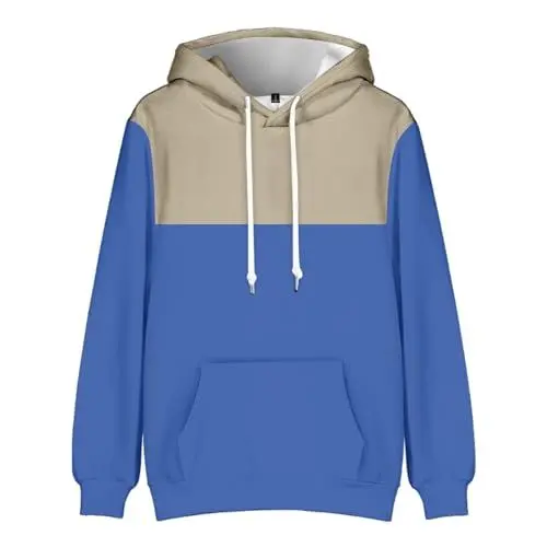 Produktbild: HSUAYEUD Regenbogen Pullover Herren Deckenhoody Herren Fleece Sweatshirt Herren Sweatshirts Herren Sweatshirt Men Joker Sweatshirt Herren Pulli Männer Sakko Sweat Herren Hoodie Herren Weiß Herren