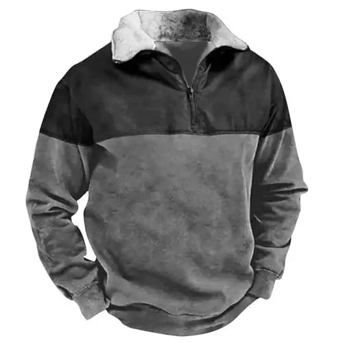 Produktbild: HSUAYEUD Sweat Sakko Herren Hoodie Männer Oversized Jungen Sweatshirt Schwarz Hoodie Oversize Herren Fleece Pullover Herren Lauf Hoodie Herren Pullover Wendepailletten Junge Ärmelloser Hoodie Herren